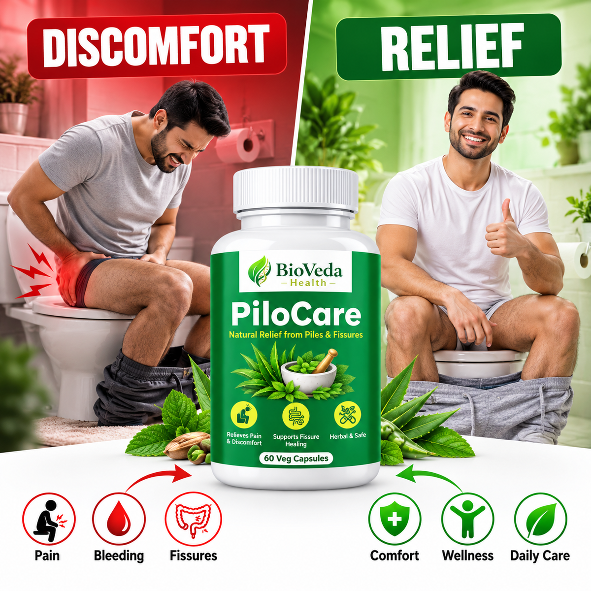 Pilo Care Herbal Capsules – BioVedahealth.com